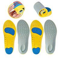 Professional Sports Insoles (2 Pairs) Relieve Plantar Fasciitis Heel Spurs & Foot Pain Shock Absorption Breathable Shoe Inserts Full Length for Men & Women (M: Men’s 5.5-8 / Women’s 6-8.5)