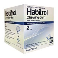 Habitrol Nicotine Gum 2mg Fruit BULK 384 pieces