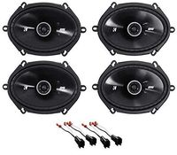 Kicker 6x8 Front+Rear Speaker Replacement Kit for 08-10 Ford F-250/350/450/550