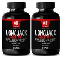 Testosterone Booster Pills - LONGJACK Size UP 2170Mg - Male Enhancement Supplement (with Maca, Tongkat Ali, L-Arginine, Ginseng and Zinc) - 2 Bottles 120 Capsules