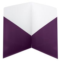 Smead Contemporary Two-Pocket Folders, Letter Size, Purple, 25 per Box (87961)