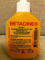 Betadine Povidone Iodine First Aid Solution Antiseptic for Cuts Wounds 15cc by Betadine