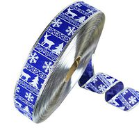 Gallity Christmas Ribbon, 11 Yards Linen Fabric Xmas Santa Ribbons, Christmas Tree Garland Decoration, Holiday Gift Wrap Ribbons, Gift Wrap Bows (A)