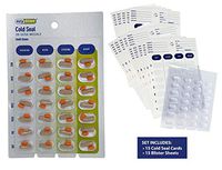 Medication Blister Pack Refill Set Cold Seal - Includes Blister Trays & Cold-Seal Cards - Pill Blister Sizes Standard or Jumbo Blisters (Weekly - Jumbo 5/8" Deep - 15 Pack) Pill Organizer