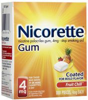 Nicorette OTC Stop Smoking Nicotine Gum, 4mg-fruit Chill-100 Ct