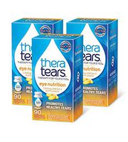 TheraTears 1200mg Omega 3 Supplement for Eye Nutrition, Organic Flaxseed Triglyceride Fish Oil and Vitamin E, 90 Count, 3 Pack