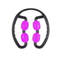 LIOOBO 1 Pc Leg Relaxation Roller Four Wheel 360 Degree Fitness Equipment Ring Massager Clamp Roller Massage Stick Muscle Relax for Home