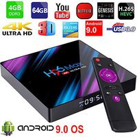 Android TV Box 9.0 Yongf H96 Max 4GB 64GB RK3318 Quad Core Smart 4K 60FPS TV Box Duan WiFi 2.4G/5G Android Box Bluetooth 4.0 LCD Display Set Top Box