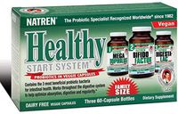 Natren Healthy Start System Dairy Free Probiotic Supplement System for Improved Digestion, 60 Capsules (Pack of 3)