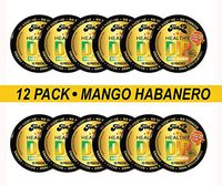 TeaZA Herbal Energy Pouch Mango Habanero Flavor-Nicotine Free, Tobacco Free Pouches - Energy Dip Pouches [12 Pack]