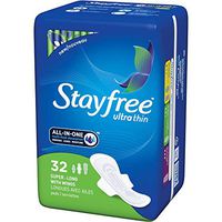 Stayfree Ultra Thin 32 Count Super-Long With Wings (3 Pack)
