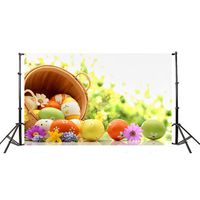 Iusun Easter Day Backdrops For Photography, Easter Day Theme Vinyl Photography Backdrop Custom Photo Background Props (E)