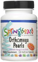 Ortho Molecular - Orthomega Pearls - Chewable Omega-3s for Kids - Orange Berry Flavor - 120 Soft Gel Capsules