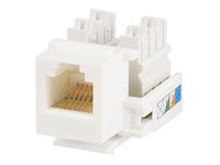 FYL RJ-12 110 Type 90 Toolless Telephone Modular Phone Keystone Jack - White
