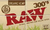 Raw Organic Hemp 300's 1¼ Size Rolling Papers - 40pc Display