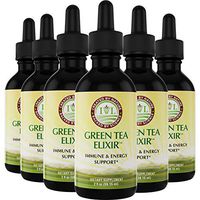 IVL Green Tea Elixir, Energy & Immune Support Dietary Supplement Formula, 2 fl oz (Pack of 6)