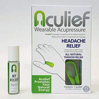 Aculief - Award Winning Natural Headache, Migraine and Tension Relief - Wearable Acupressure - Stress Alleviation - Simple, Easy & Effective - 3 Pack (MR - Green)