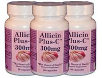 AllicinPlus-C™ 3-Pack 300mg of Garlic Allicin - Vegetarian Capsules