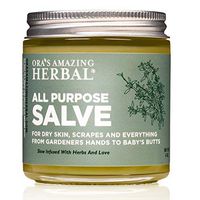All Purpose Salve, Healing Ointment, Moisturizer for Dry Itchy Skin, Natural Skin Care, Dry Elbows, Cracked Heels, Cuticle Conditioner, Organic First Aid Ointment, Healing Salve, Paraben Free
