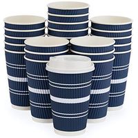 Disposable Coffee Cups with Lids and Straws – (80 Pack) 16 oz Extra Thick Durable To Go Paper Cup for Home, Office, Travel, and Parties – Insulated for Cold/Hot Chocolate & Other Drinks & Beverages