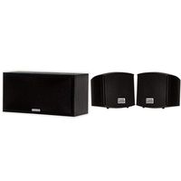 Acoustic Audio PSC-32 Center Channel Speaker 125 Watt 2-Way Home Theater Audio & Audio AA321B Mountable Indoor Speakers 400 Watts Black Bookshelf Pair