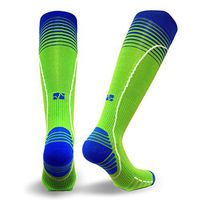 Vitalsox Italian Premium Patented Graduated Compression Silver Drystat Running Socks(1Pair-Compression), Green, Large