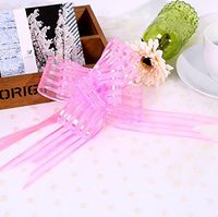 10PcsChristmas Gift Packing Pull Bow Ribbons Decorative Holiday Pull Flower Ribbons