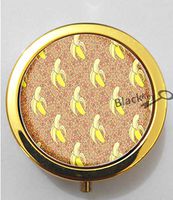 BlackKey Banana Pattern 3-Compartment Decorative Pocket Gift Box Case Organizer for Pill, Color 2 -994