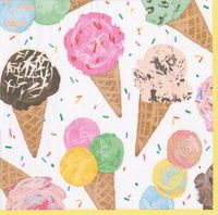 Kids Birthday Party Supplies Ice Cream Party Paper Napkins Scoop Pk 40