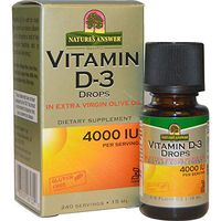 Nature's Answer Vitamin D-3 Drops, 4000 IU, 0.5 Ounces