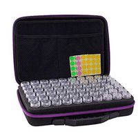 Nicemeet 120-Grid EVA Essential Oils Storage Case Package Box, Shockproof and Shatterproof 120 Bottle Large Capacity Oils Organizer - Black