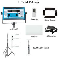 Yidoblo Dimmable RGBW180W LED Video Light : 2800-9900K CRI 96+ LED Panel Remote,Smartphone APP, Light Stand for YouTube Studio Photography, Video Shooting (A-2200C with light stand)
