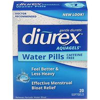 Diurex Aquagels - Caffeine Free Diuretic - Immediate Release - Relieve Water Bloat - 20 Count