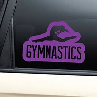 Gymnastics Vinyl Decal Laptop Car Truck Bumper Window Sticker - Purple
