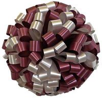 Burgundy & White Car Bows