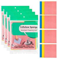 Startoys Victom Dishcloth Cellulose Sponge Cloths - Bulk 12 Pcs of Eco-Friendly No Odor Reusable Cleaning Cloths for Kitchen - Absorbent Dish Cloth Hand Towel