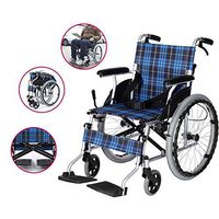 Wheelchair Medical Equipment Self Propelled, Lightweight Aluminium Alloy Folding Frame，Compact Travel Wide for Adults Elderly