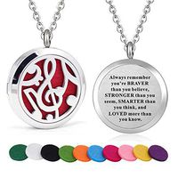 WPFdesign Stainless Steel Aroma Therapy Aromatherapy Essential Oil Diffuser Necklace Locket Pendant (Style 23)