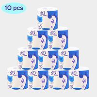 Lontree Toilet Paper Essential Bulk Roll Paper Towel 3 Layers Silky and Smooth Soft Bathroom Toilet Tissue 10 Rolls