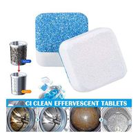 Weisfe78 Washing Machine Effervescent Tub Cleaner Remover Descaler Deep Durable Cleaning Remover Tablets Sheet Laundry Piece Strong Deodorant Fresher Agent (12 PC)