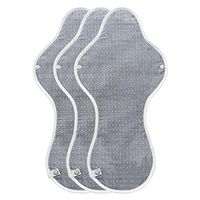 think ECO [Premium Navy 3p] Organic Reusable Cotton Pads, Menstrual Pads, Sanitary Napkins, Premium Line Dot Navy Pattern, 3 Pads (PDN Night Pad Plus)