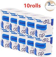 Ultra Plush Bathroom Tissue - 7-Mi 10 Rolls Toilet Paper, 2-Ply Embossed Toilet Paper, Portable Disposable Facial Tissue Health Cotton Roll Paper Face Cleaning Paper Towel Tissue