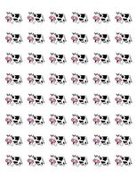 Cute Cow Decal - 48 Cute Cow!!! Envelope Seals Labels Stickers 1.2" Round