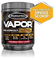 Muscletech Vapor One Pre Workout Powder, One Scoop Formula with Betaine HCL, Creatine and Beta Alanine to Boost Energy & Amplify Muscle Building, Rainbow Fruit Candy, 20 Servings (14.8oz)