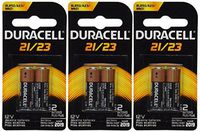 Duracell 6 (3x2) Duralock MN21B2PK Watch/Electronic/Keyless Entry Batteries, 12V Alkaline
