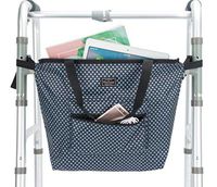 Walker Bag Walker Accessories Bag - Multiple Purpose Wheelchair Accessories for Walkers Rollators Scooters Wheelchairs - Walker Bag with Handles (Navy Blue with Starry Print)