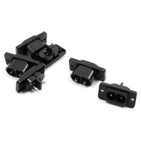 Uxcell a13100700ux0116 6 x AC 250V 2.5A IEC320 C7 Socket Solder Cup Pins Power Connector