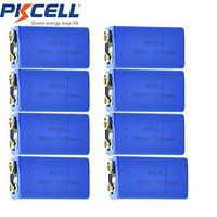 9V 1200mAh Lithium Thionyl Chloride(Li SOCL2) Battery 8Pack