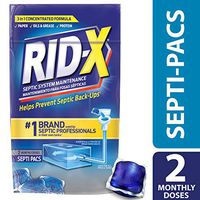 RID-X Septic Tank Treatment Enzymes, 2 Month Supply Septi-Pacs, 2.1oz