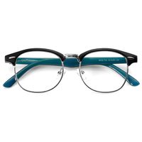 Cyxus Blue Light UV Blocking Computer Glasses Women Men, Anti Eye Strain Eyewear (M, 8056T54,Blue Black)
